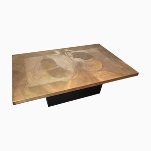 Brass Etched Coffee Table attributed to Christian Krekels, 1977