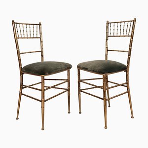 Chaises d'Opéra en Faux Bambou, France, 1940s, Set de 2