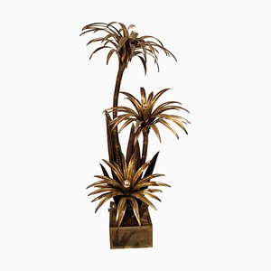 Lampada da terra a forma di palma di Maison Jansen, Francia, anni '70