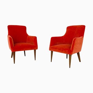 Fauteuils Mid-Century Modernes, Italie, 1950s, Set de 2