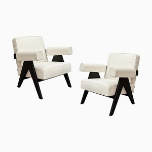 Set of 053 Capitol Complex Armchair by Pierre Jeanneret for Cassina