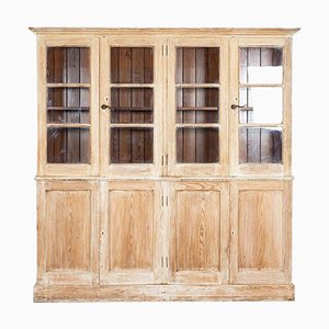 Large 19th Century English Pine Bleached Bookcases, 1900s