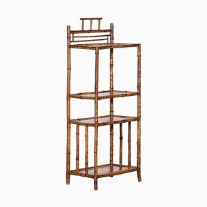 19th Century English Bamboo Chinoiserie Etagere, 1880s