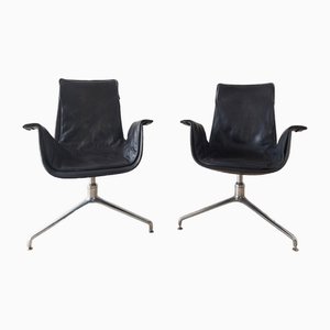 Chaises Oiseau Modèle FK6727 par Preben Fabricius & Jorgen Kastholm, 1960s, Set de 2