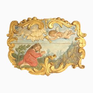 Cristo en el Monte de los Olivos, siglo XVII, Panel de madera policromada dorada