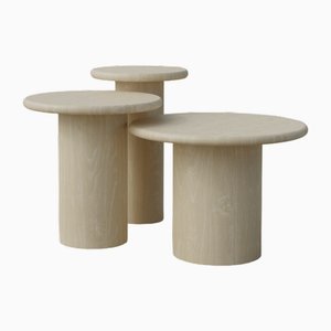 Raindrop Side Table Set in Ash and Ash by Fred Rigby Studio, Set of 3