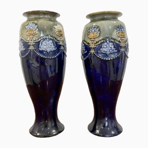 Vases Victoriens de Royal Doulton, 1880s, Set de 2