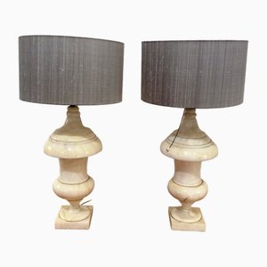 Tischlampen aus Marmor, 1950er, 2er Set