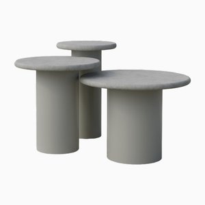 Raindrop Beistelltisch Set aus Microcrete & Kieselgrau von Fred Rigby Studio, 3 . Set