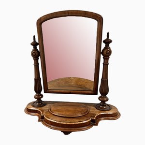 Espejo de tocador victoriano de caoba, década de 1860