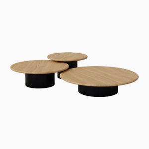 Table Basse Raindrop en Chêne Patiné par Fred Rigby Studio, Set de 3