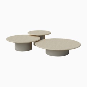 Raindrop Coffee Table Set in Ash and Pebble Grey by Fred Rigby Studio, Set of 3