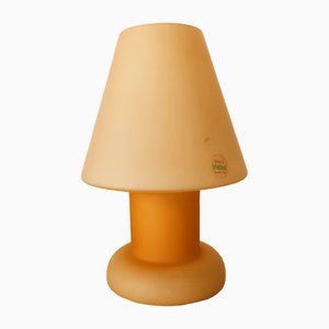 Lámpara de mesa de vidrio amarillo de Vistosi