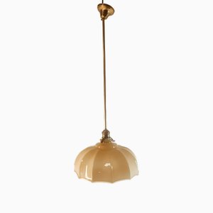 Amber Glass Ceiling Lamp