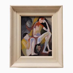 Gabino Gaona, Composition, 1970s, Oil, Framed