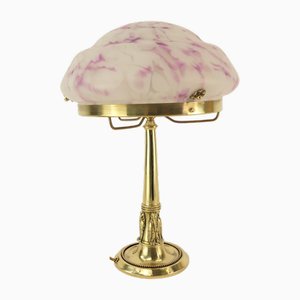 Jugendstil Tischlampe aus Messing, 1930er