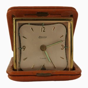 Reloj despertador de viaje alemán de Blessing, años 60