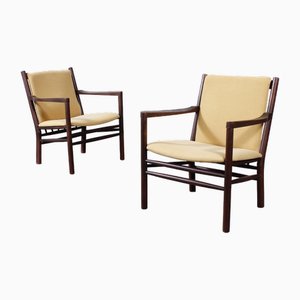 Set of J147 Armchair in Leather by Erik Ole Jørgensen for FDB Møbler