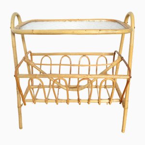 Mid-Century Bamboo Magazine Rack, 1950s