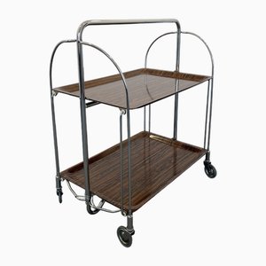 Mid-Century Foldable Serving Trolley from Bremshey Solingen, 1950s