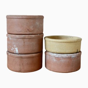 Stoneware Farm Pots, 1940s, Set of 5