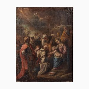 Natividad de Jesús, siglo XVIII, óleo sobre lienzo