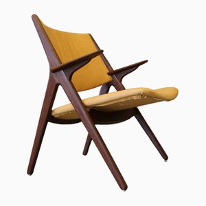 Danish Armchair in Teak and Leather