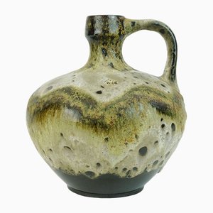 Vase Modèle N° 340 Mid-Century en Couleurs Terrestres Drip Glaze par Kurt Tschörner pour Ruscha, 1960s
