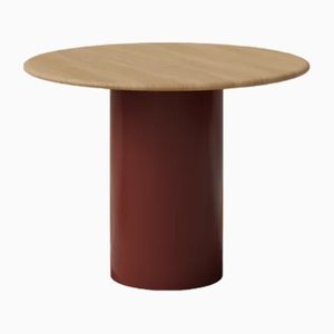 Raindrop Dining Table in Oak and Terracotta by Fred Rigby Studio