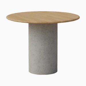 Raindrop Dining Table in Oak and Microcrete by Fred Rigby Studio