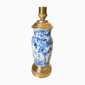 Lámpara de mesa pintada a mano de porcelana japonesa, años 10