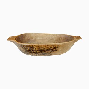 Large Rustic Dugout Hand Carved Bowl, 1890s