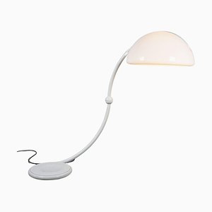 Lámpara de pie Serpente blanca atribuida a Elio Martinelli para Martinelli Luce, Italia, años 60