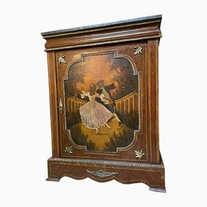 Cabinet with Painted Front and Marble Top