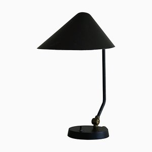 Lámpara de mesa ajustable danesa moderna de metal atribuida a Louis Poulsen, años 50