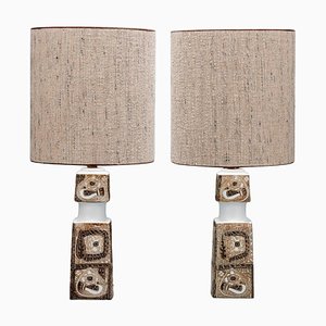 Baca Table Lamps attributed to Nils Thorsson for Royal Copenhagen, 1960s, Set of 2