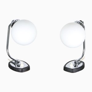 Lampes de Bureau Vintage en Chrome, Italie, Set de 2