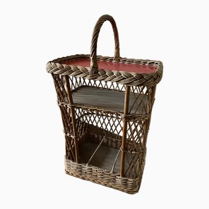 Wicker and Formica Basket, 1960s