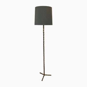 Lampadaire en Faux Bambou attribué à Mason Baguès, 1950s