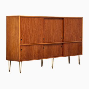 Vintage Sideboard with Brass Hairpin Legs by Alfred Hendrickx for Belform, 1950
