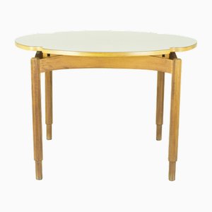 Table de Salle à Manger Extensible en Plastique Blanc et Bois Stratifié, Italie, 1960s