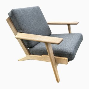 Mid-Century Danish Oak GE290 Lounge Chair by Hans J. Wegner for Getama, 1960s