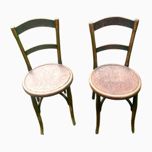 Sillas de café de madera de Thonet. Juego de 2