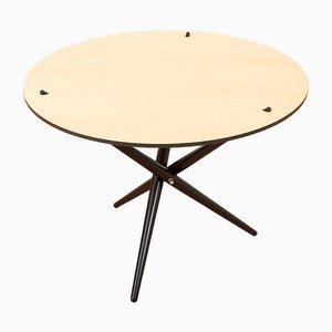 Colonial Table in Wood Painted Black Connected Metal Joint, Table Top Wood Veneered with Black Edge by Hans Bellmann for Vitra, 2002