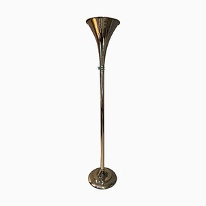 20th Century French Art Deco Floor Lamp in Chromed Metal, 1930s