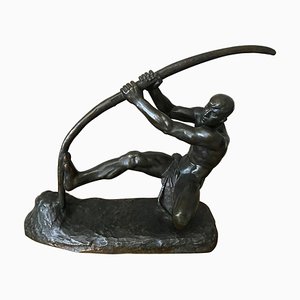 Art Deco Bronze Figurine by G. Gori, 1925