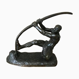 Art Deco Bronzefigur von G. Gori, 1925