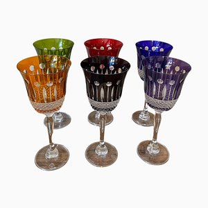 French Crystal Glasses from Cristallerie de Paris, Set of 6