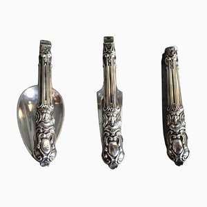 19th Century French Sterling Silver Folding, Set of 3