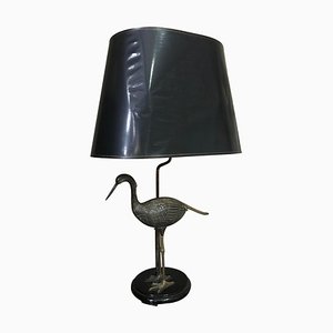 Lámpara de mesa Heron de latón dorado de Maison Charles, años 60